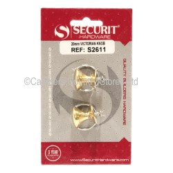 Securit Victorian Cupboard Knobs 20mm 2 Pack